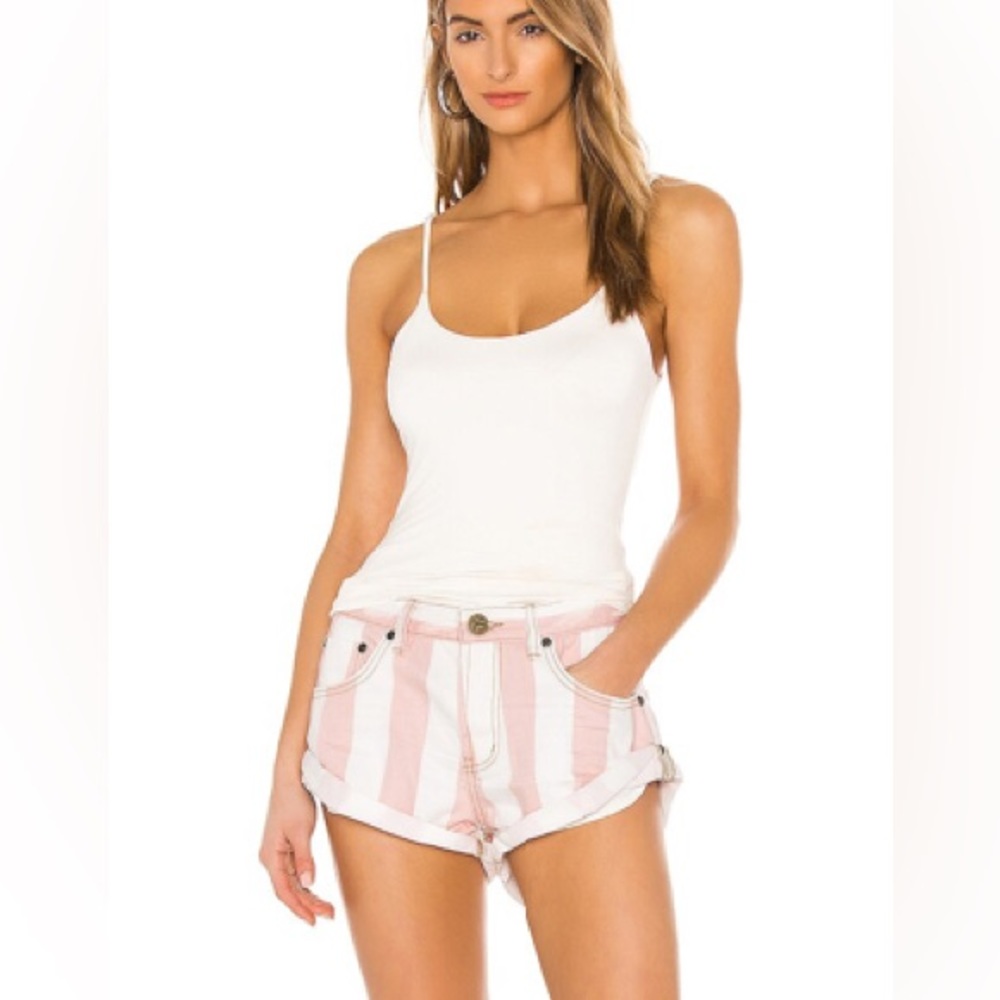 NWT One Teaspoon Bandits Candy Stripe Shorts, 25